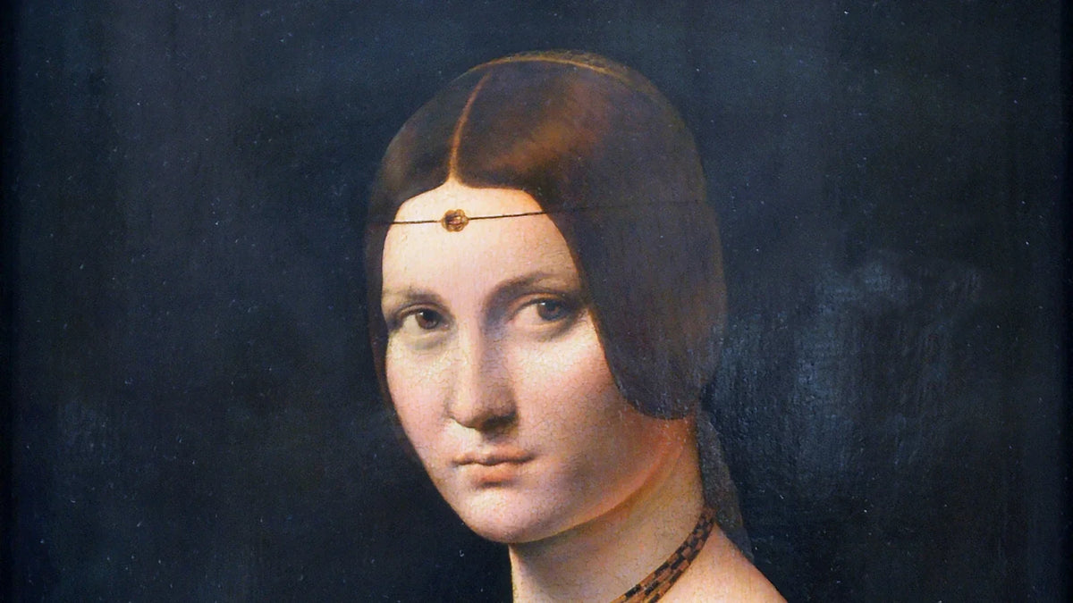 La Belle Ferronnière de Léonard de Vinci, détail du portrait