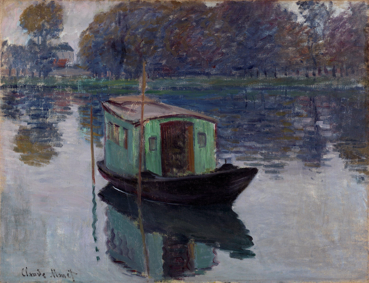 Le Bateau-atelier peint par Claude Monet en 1876