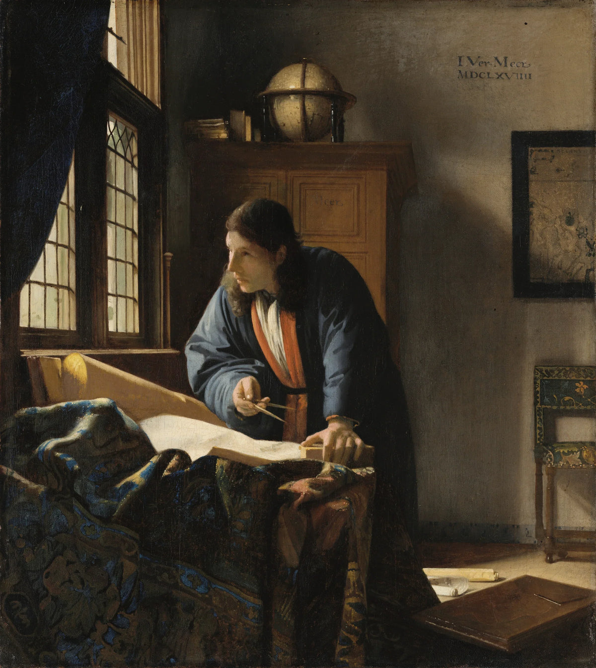 Le Géographe de Johannes Vermeer, peint en 1669
