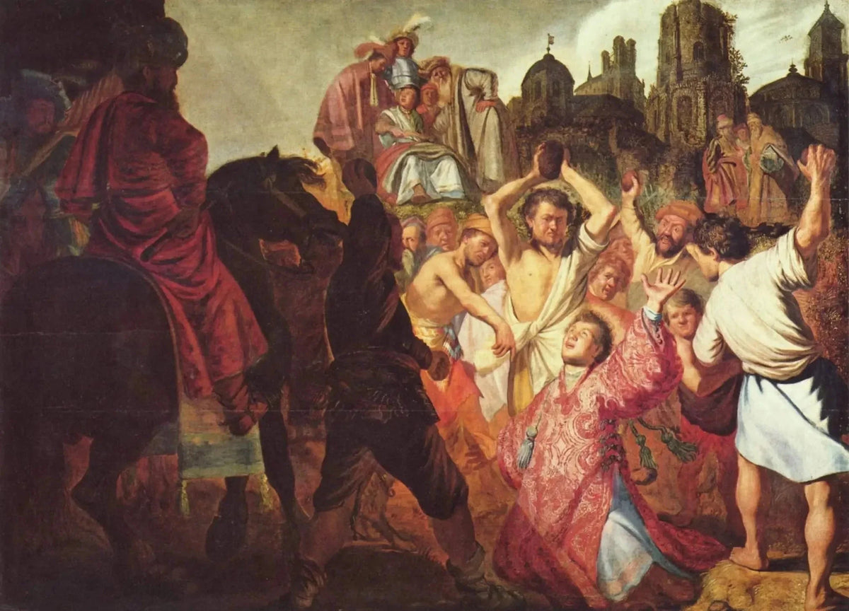 La Lapidation de saint Étienne de Rembrandt, 1625