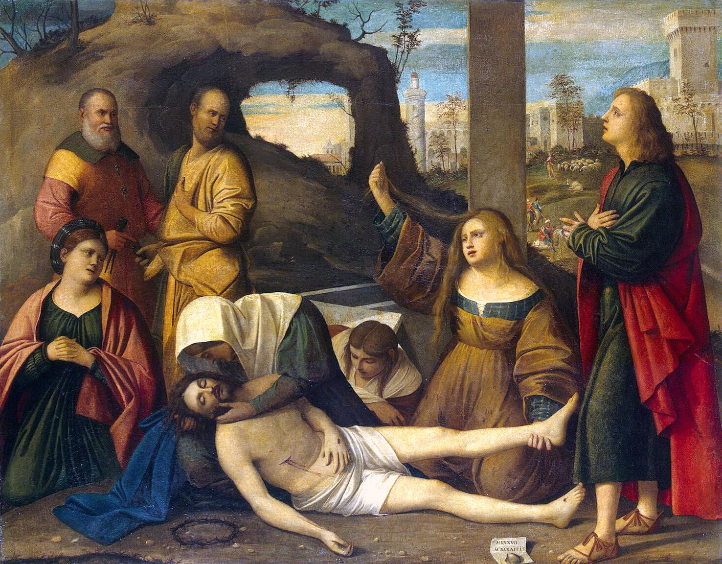La lamentation sur le corps du Christ mort - Marco Basaiti