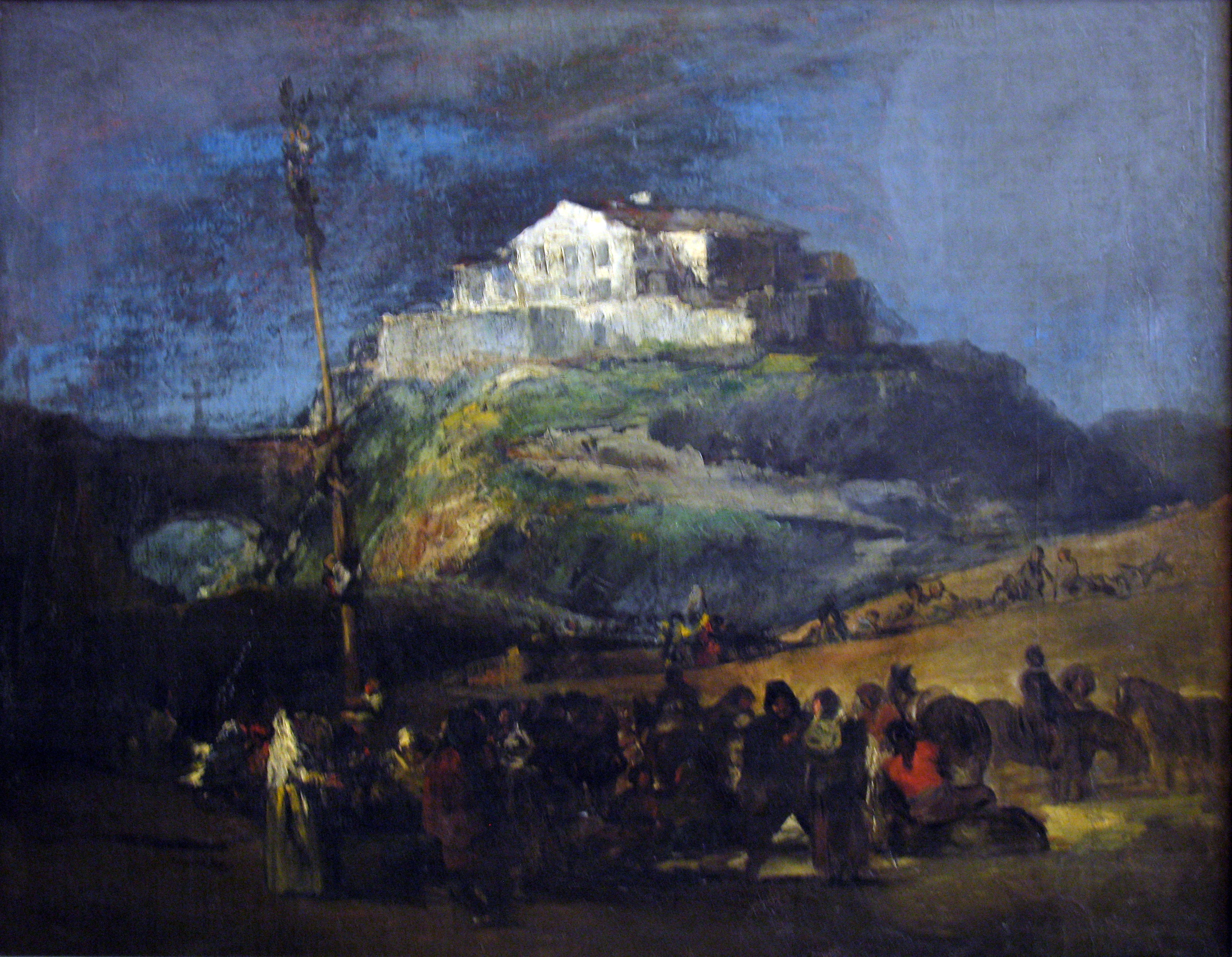 Reproduction du tableau « Le mât de mai - Francisco de Goya » par Alpha Reproduction en peinture à l’huile