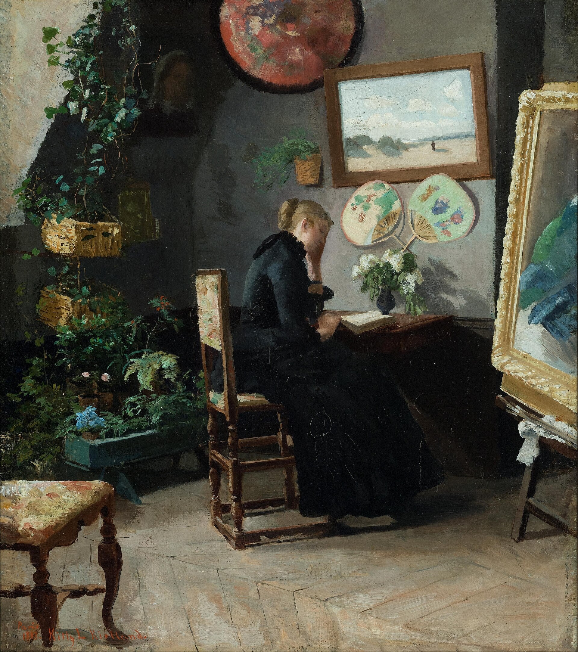 Intérieur, Kitty Kielland, 1883, peinture à l’huile