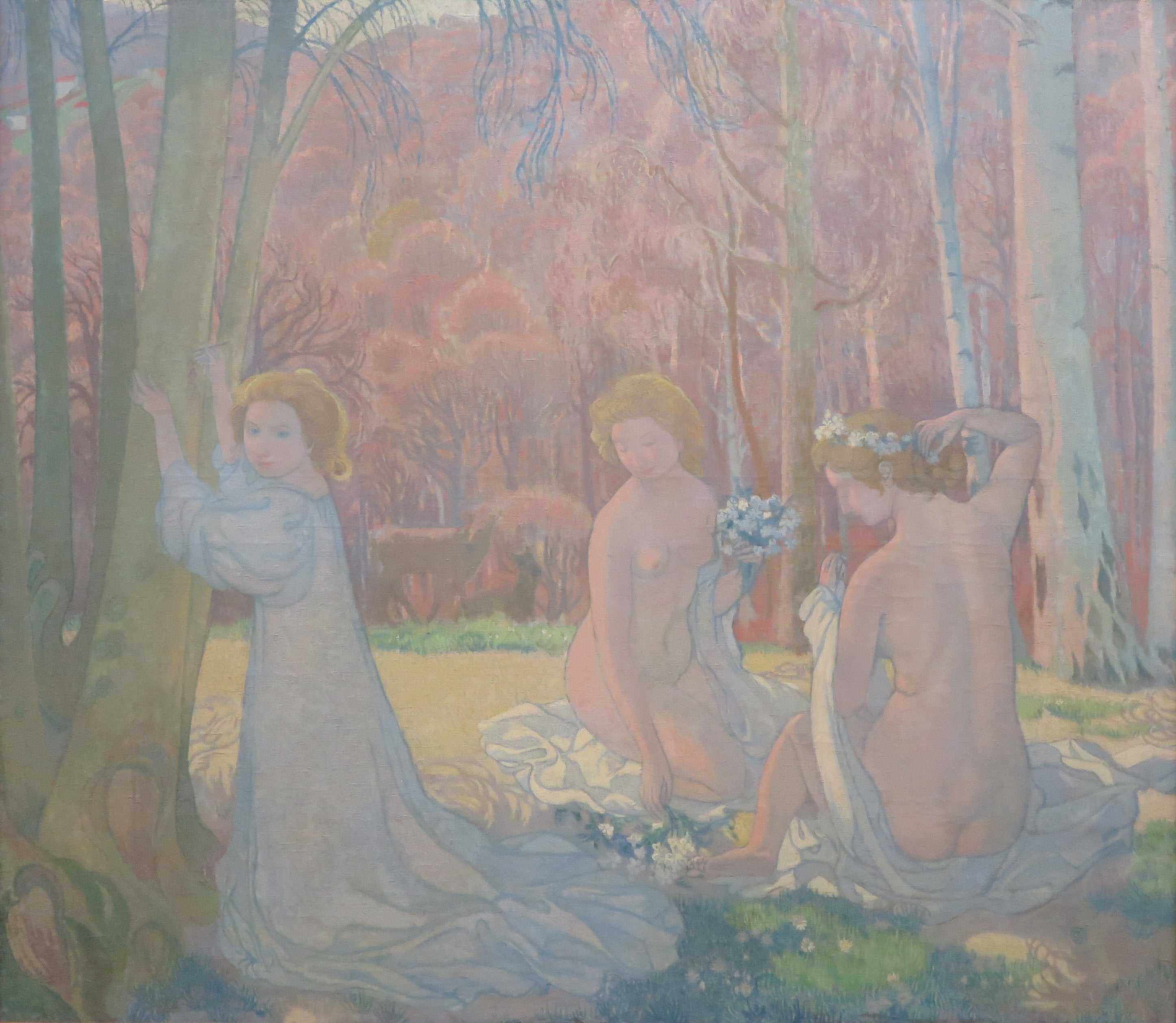 Figures dans un paysage printanier (Bosquet sacré) - Maurice Denis