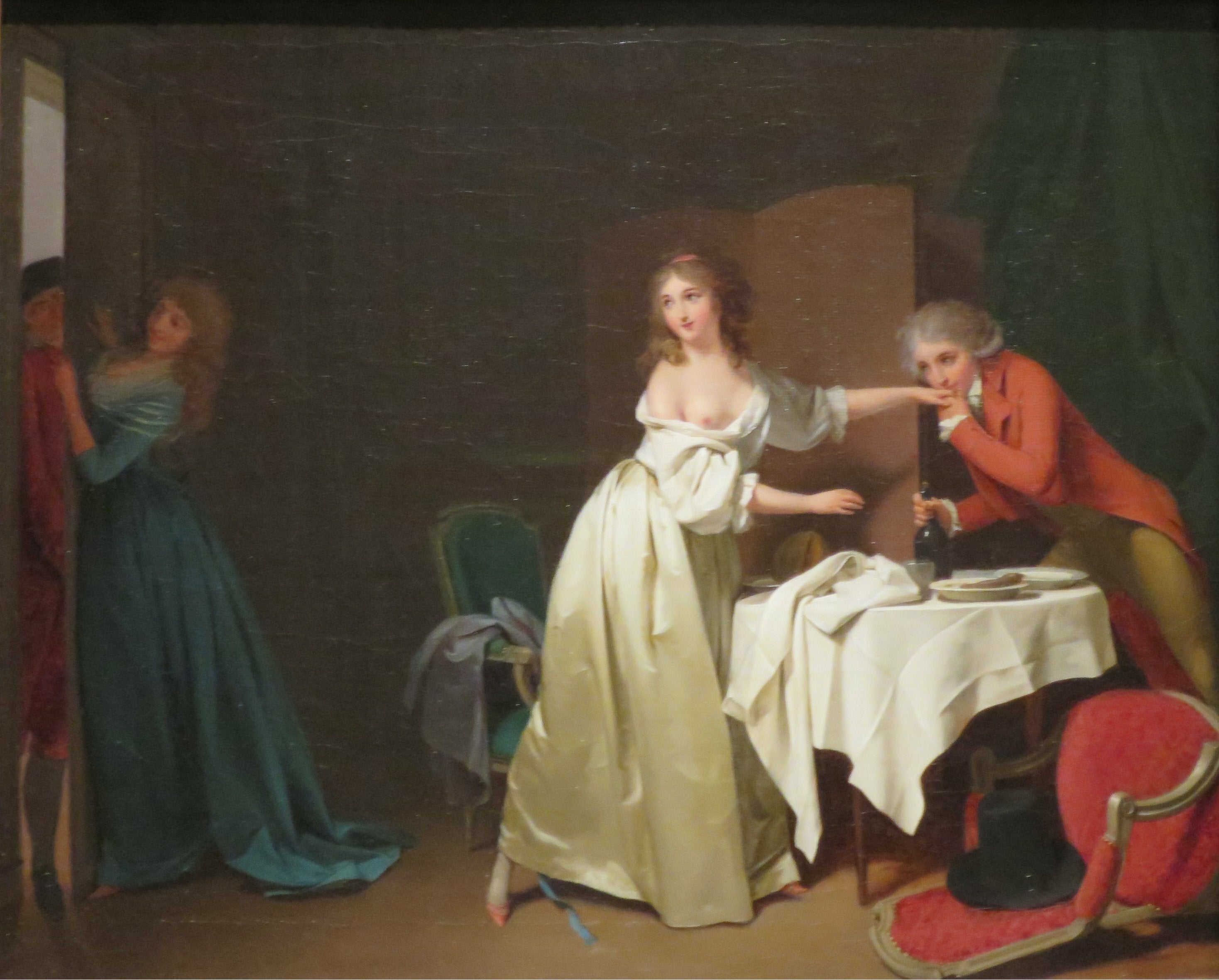 Le souper interrompu : "Pousse fort" - Louis-Léopold Boilly