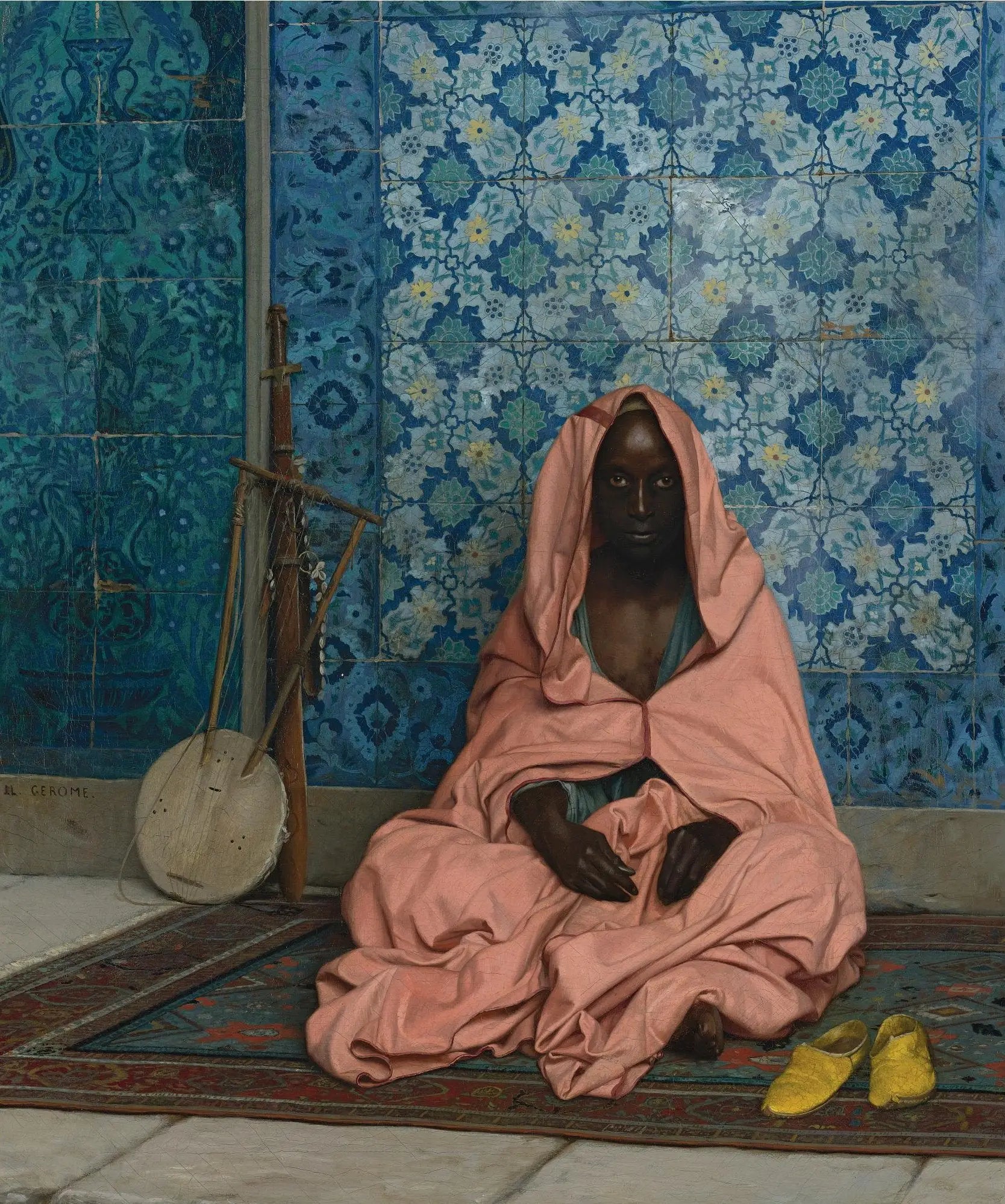 Reproduction du tableau « Le Barde noir - Jean-Léon Gérôme » par Alpha Reproduction en peinture à l’huile