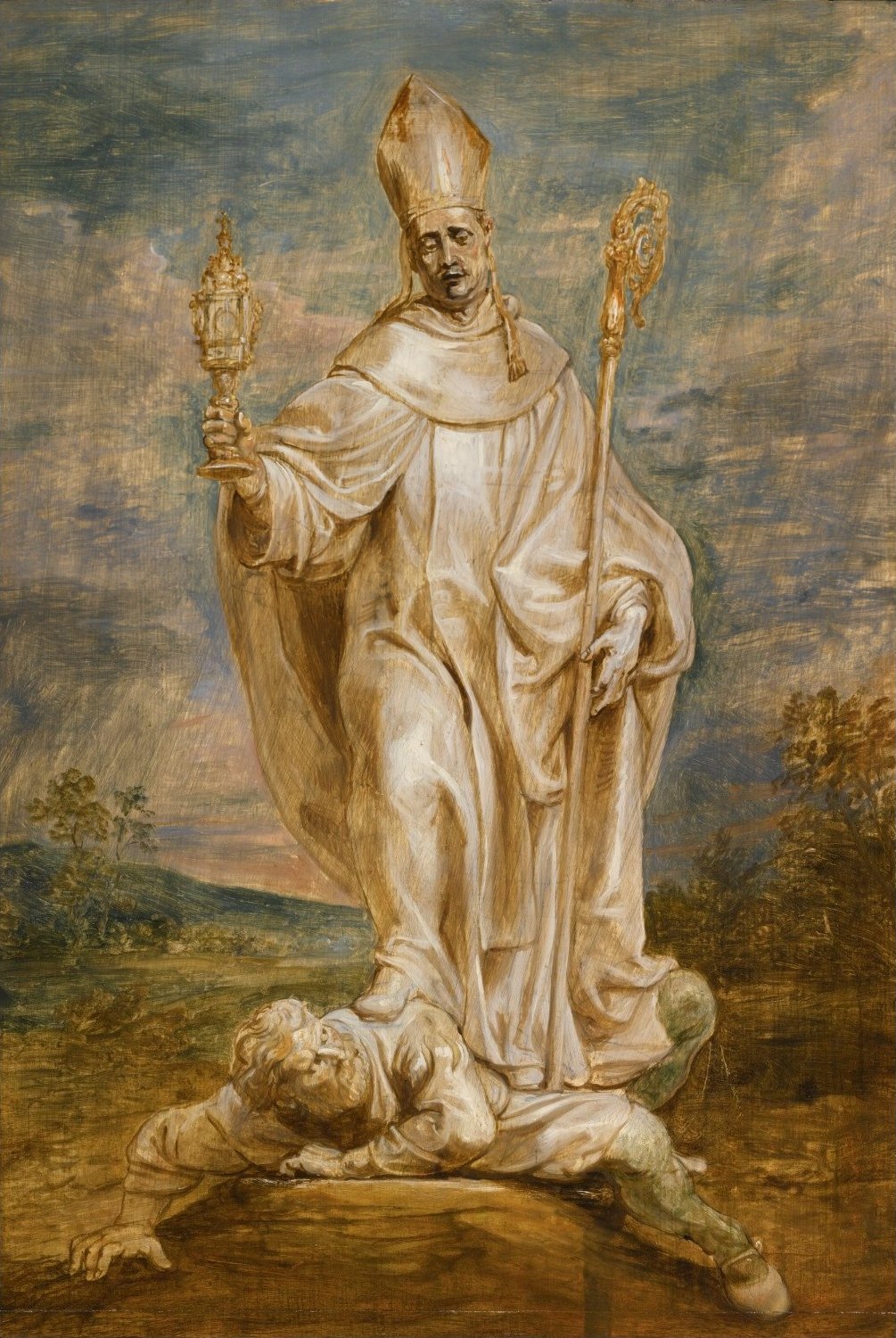Saint Norbert vainquant Tanchelm - Peter Paul Rubens