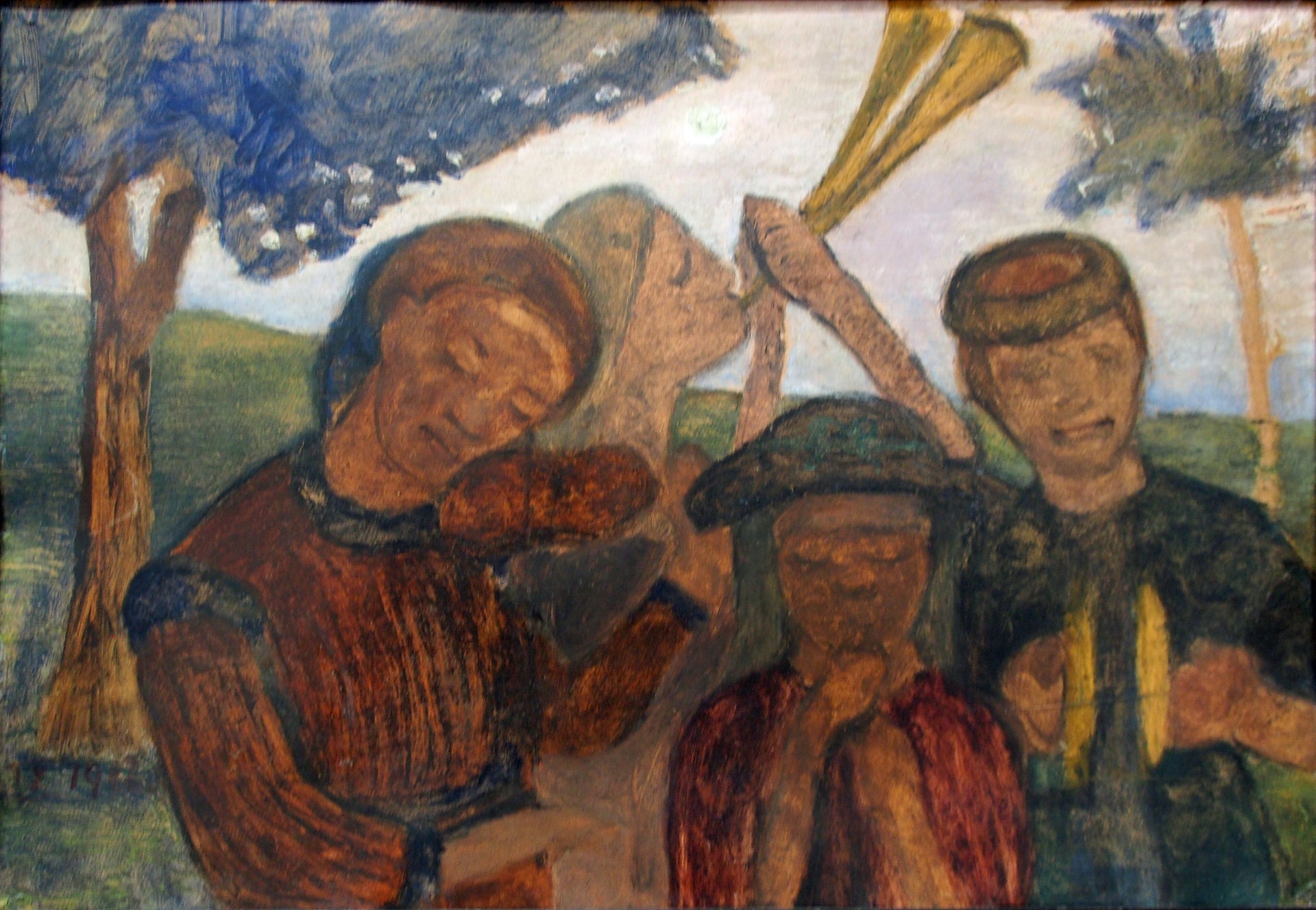 Evening Musical Performance (Children Playing Music - Paula Modersohn-Becker