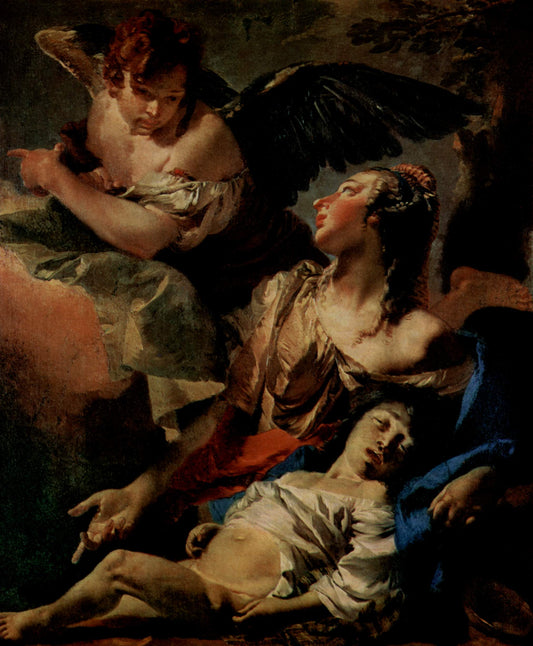 Reproduction du tableau « Abraham Banishing Agar - Giovanni Battista Tiepolo » par Alpha Reproduction en peinture à l’huile