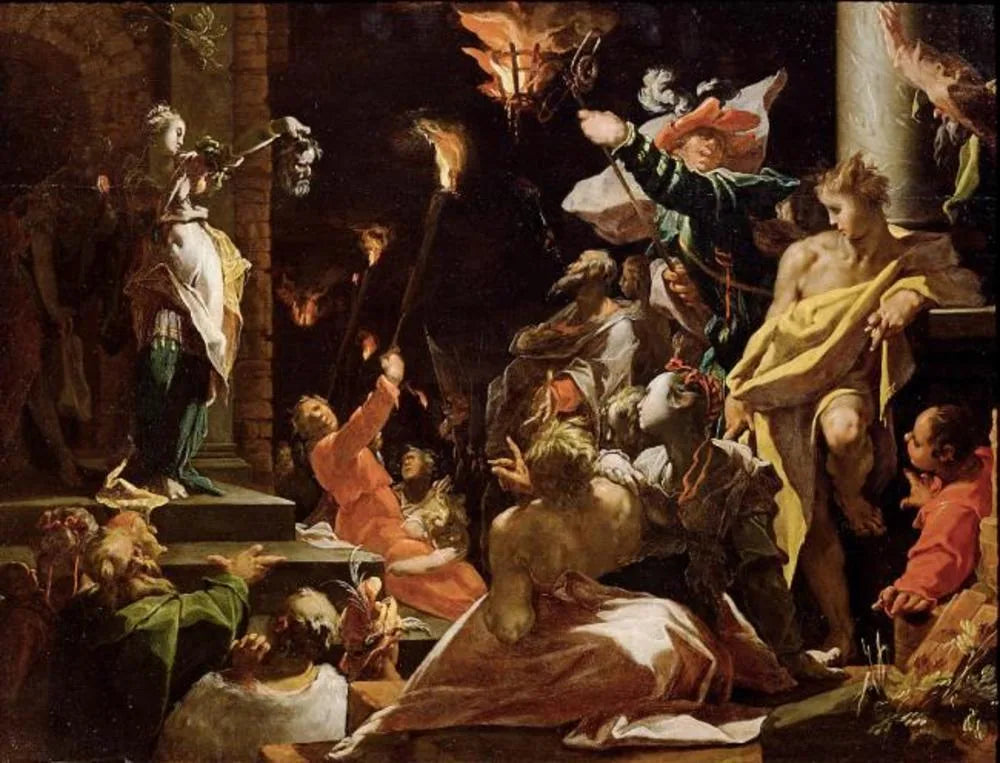 Judith montre la tête d'Holopherne au peuple (Judith 19) - Abraham Bloemaert image 1 reproduction de peinture à l’huile