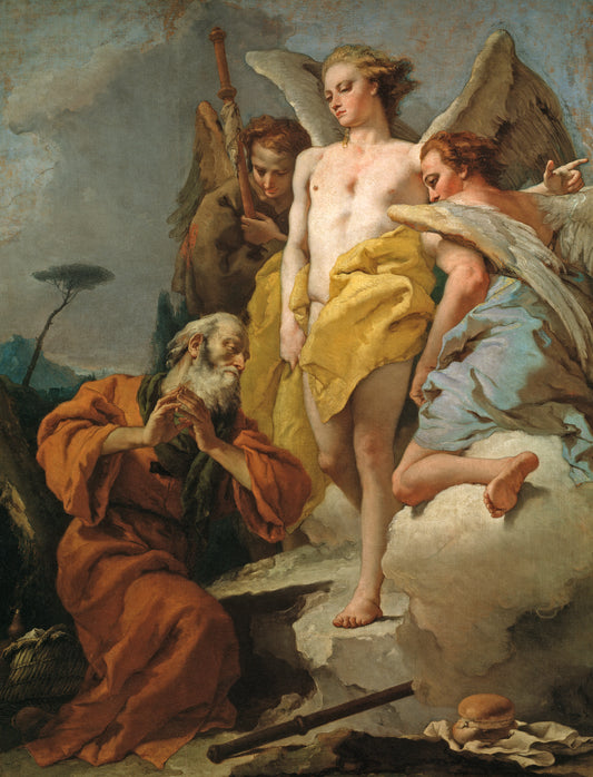 Reproduction du tableau « Abraham et les trois Anges - Giovanni Battista Tiepolo » par Alpha Reproduction en peinture à l’huile