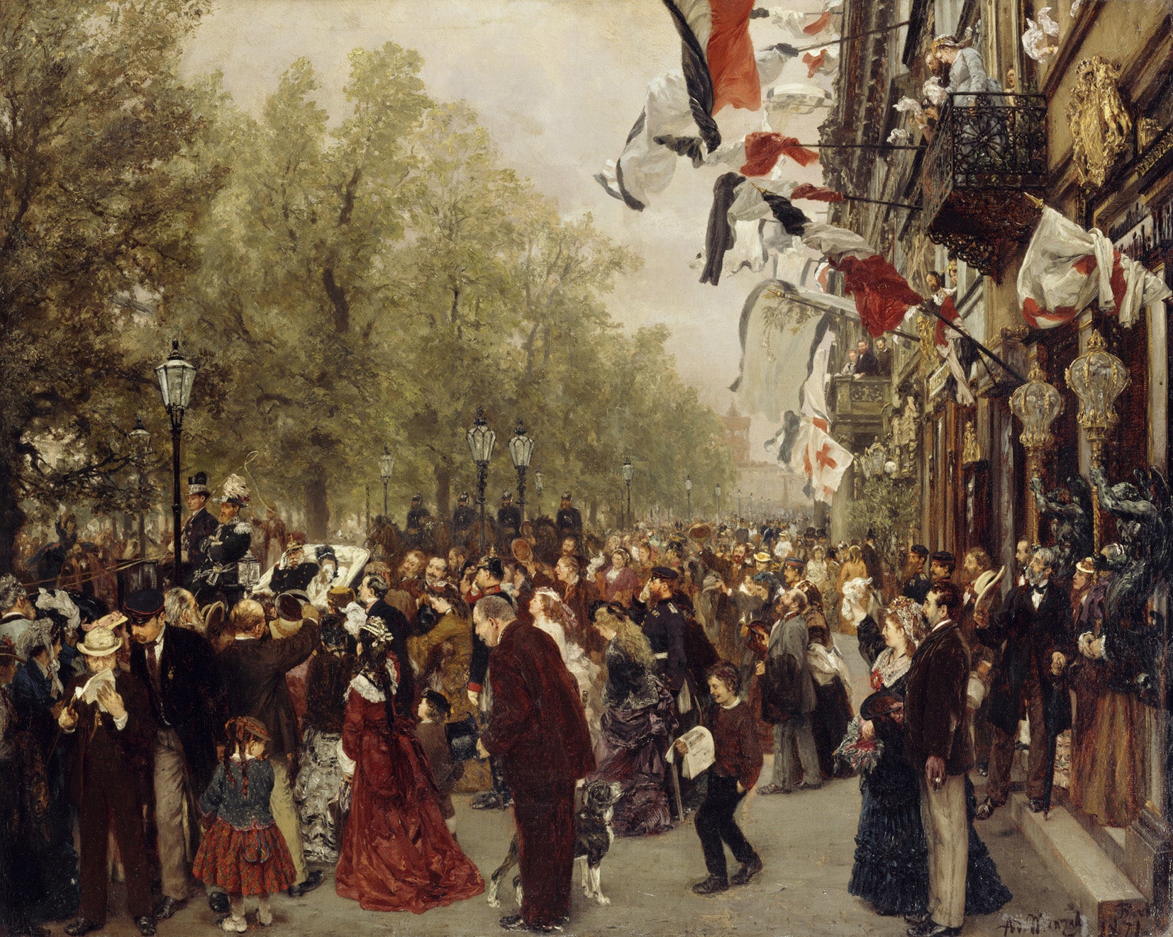Départ du roi Guillaume Ier pour l'armée le 31 juillet 1870 - Adolph von Menzel