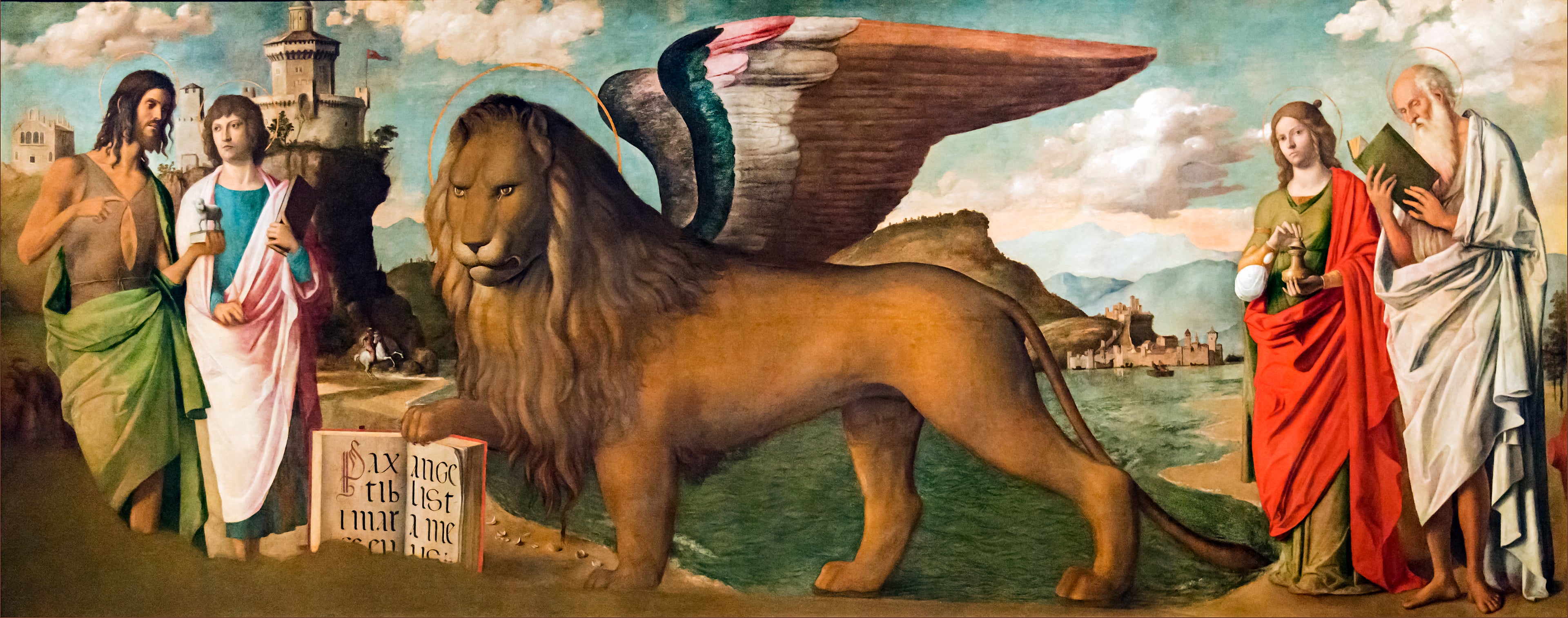Le Lion de Saint Marc entre les saints Jean-Baptiste, Marc, Marie-Madeleine et Jérôme - Cima da Conegliano