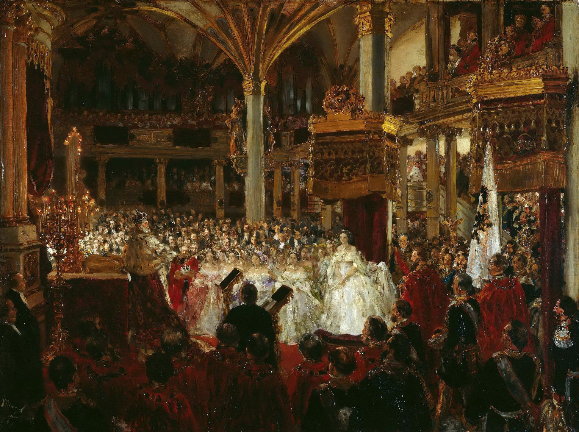 Le couronnement de Guillaume Ier à Königsberg en 1861 - Adolph von Menzel