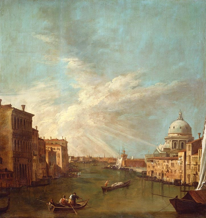 Venise : le Grand Canal vers le bacino, avec Santa Maria della Salute - Canaletto