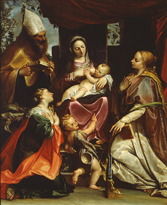 Vierge à l'Enfant avec des saints - Agostino Carracci