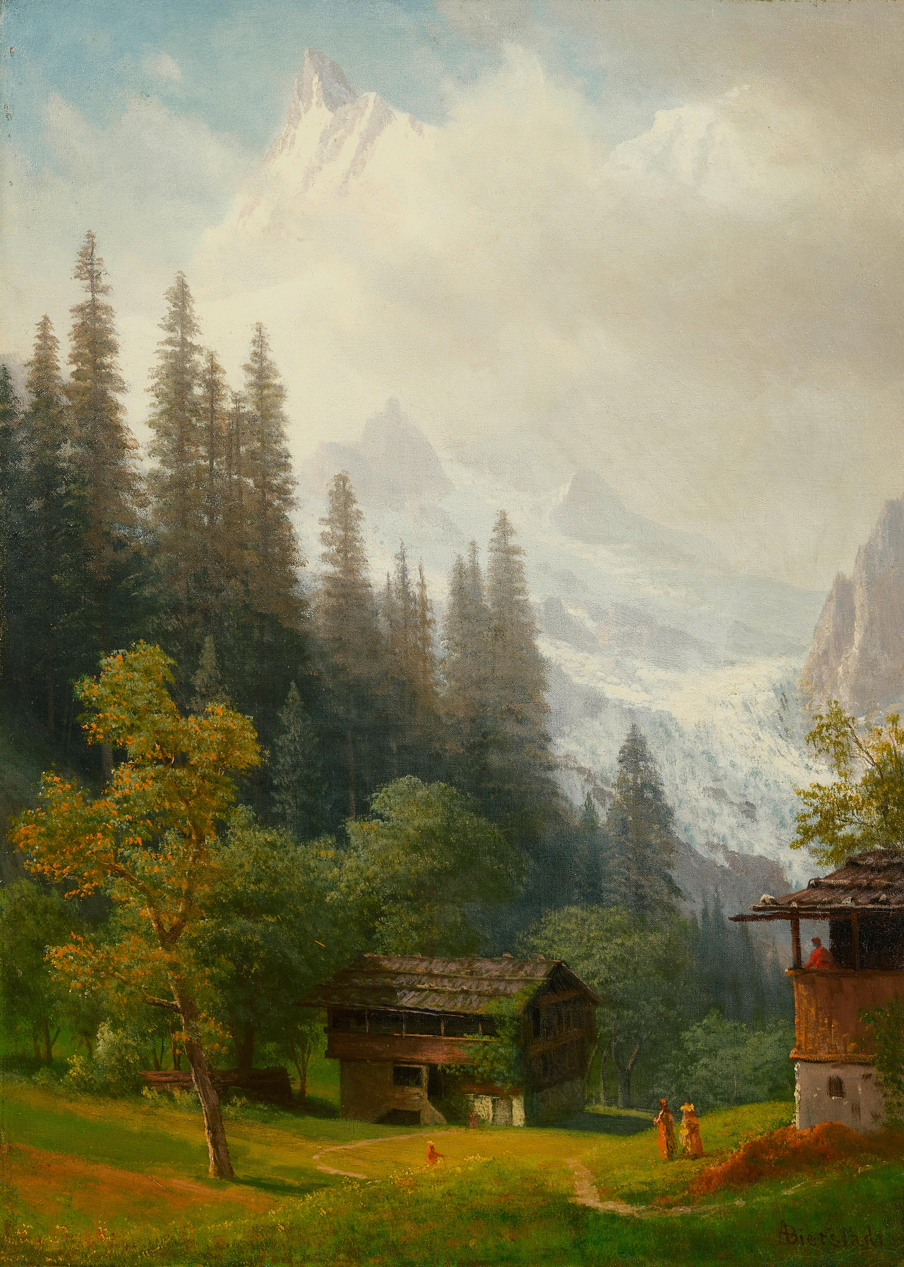 Scène alpine - Albert Bierstadt