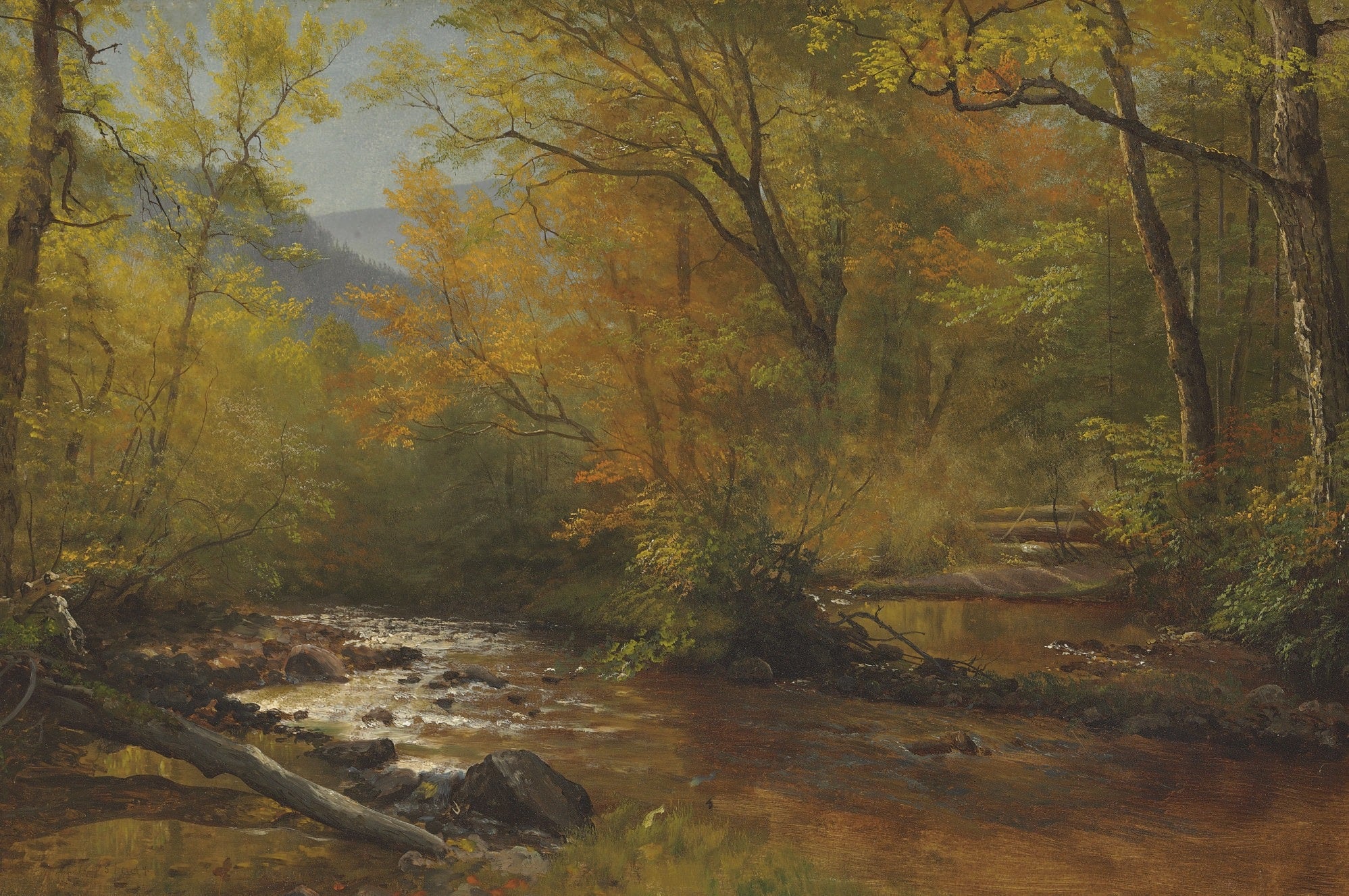 Ruisseau dans les bois - Albert Bierstadt