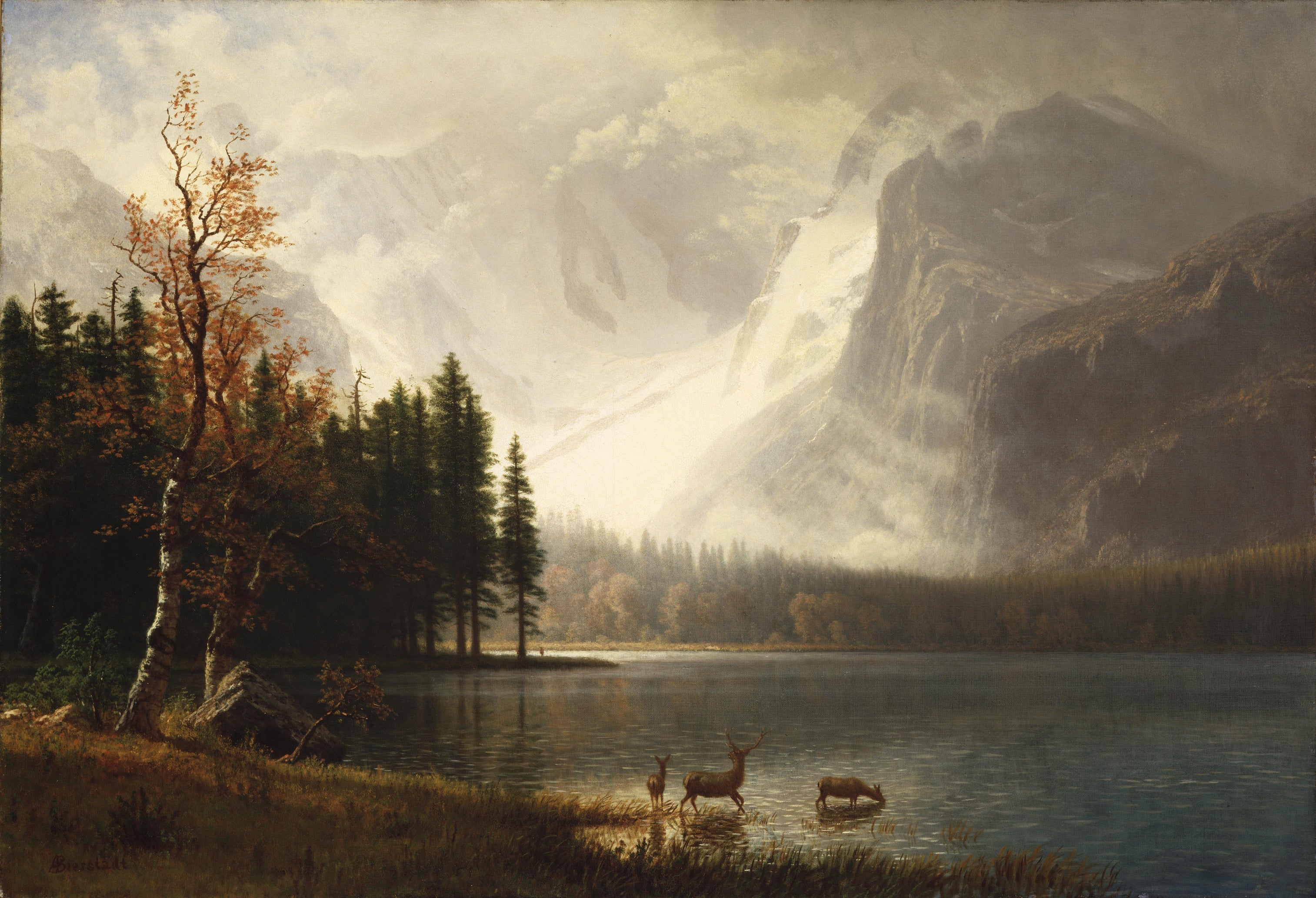 Estes Park, Colorado, lac Whyte - Albert Bierstadt
