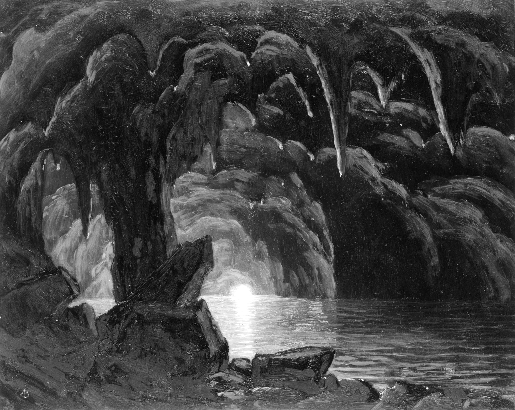 La Grotte Bleue, Capri - Albert Bierstadt