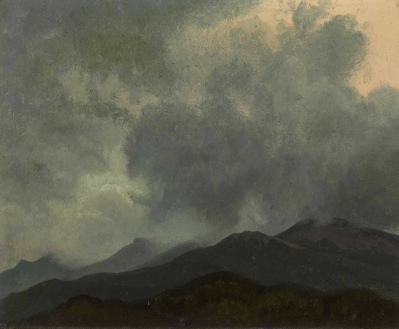 Nuages turbulents, Montagnes Blanches, New Hampshire - Albert Bierstadt