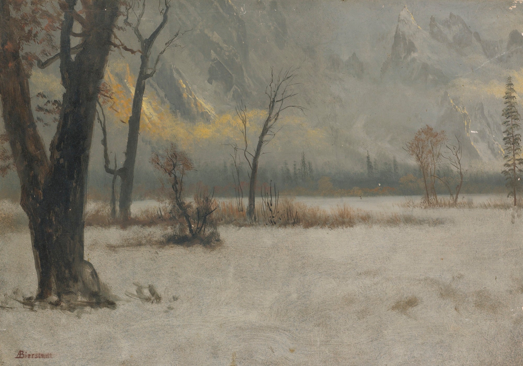 Paysage d'hiver - Albert Bierstadt