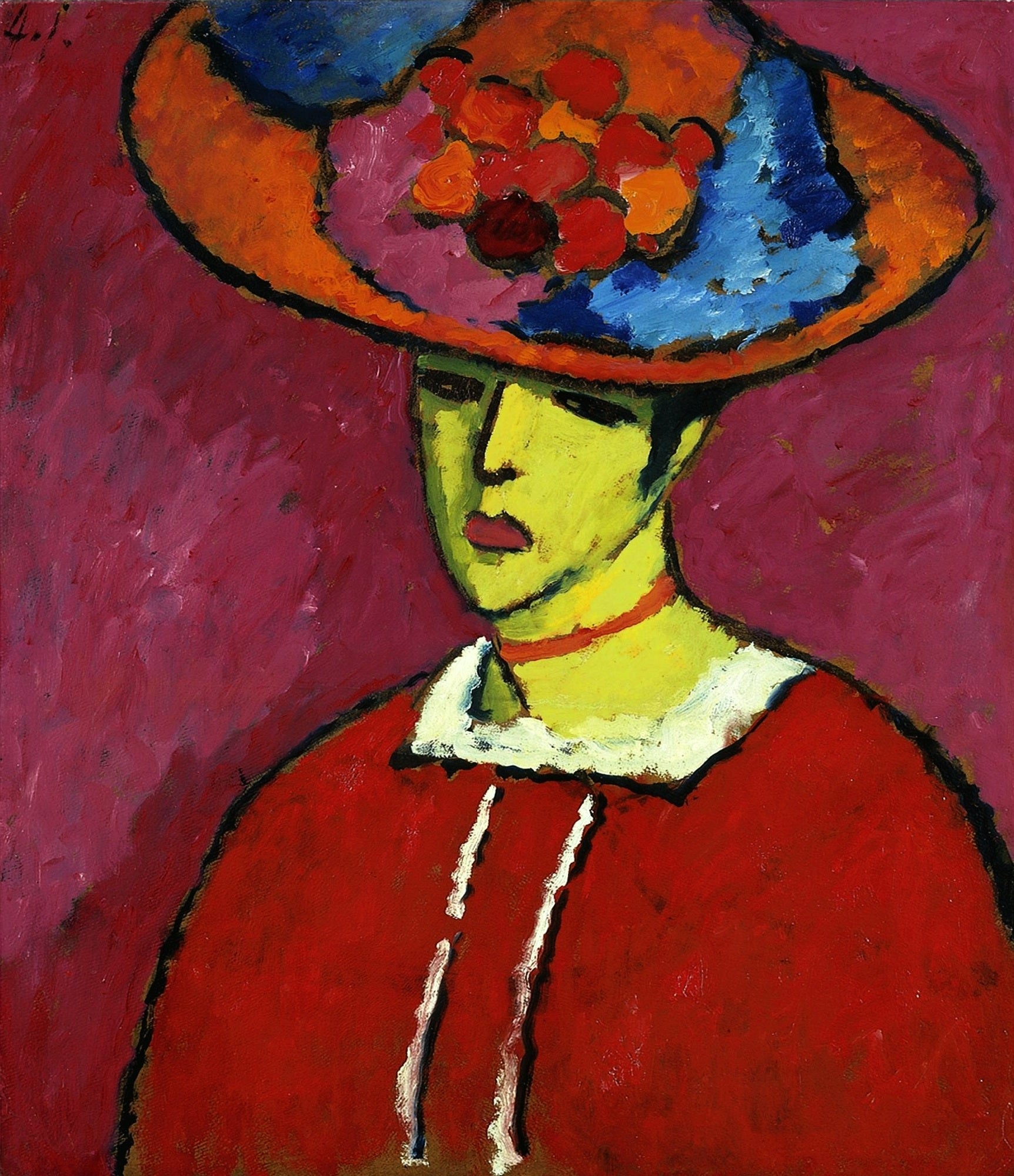 Schokko avec chapeau à larges bords - Alexej von Jawlensky