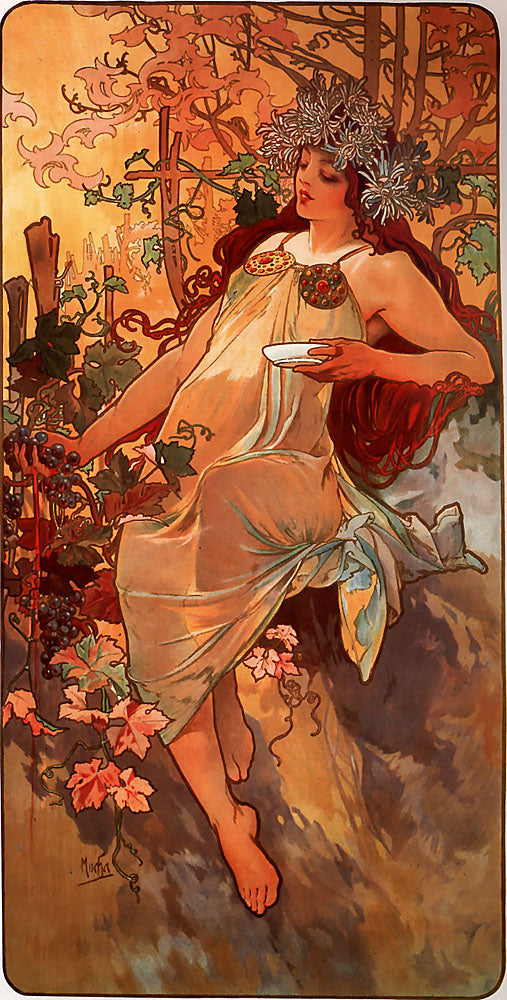 Les Saisons : l’Automne - Alphonse Mucha