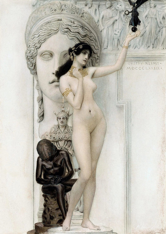 Reproduction du tableau « Allégorie de la sculpture - Gustav Klimt » par Alpha Reproduction en peinture à l’huile