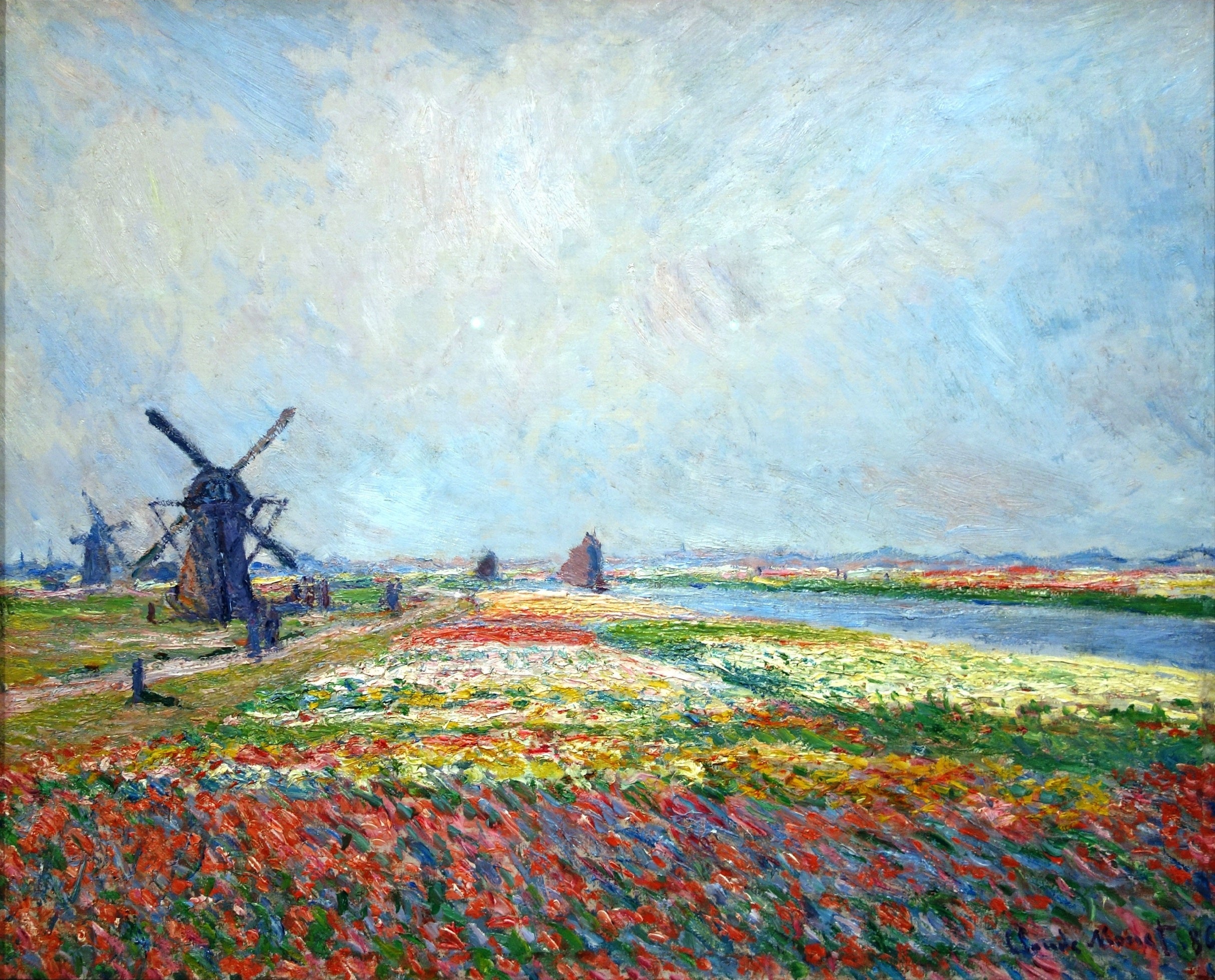 Reproduction du tableau « Champs de tulipes près de La Haye - Claude Monet » par Alpha Reproduction en peinture à l’huile