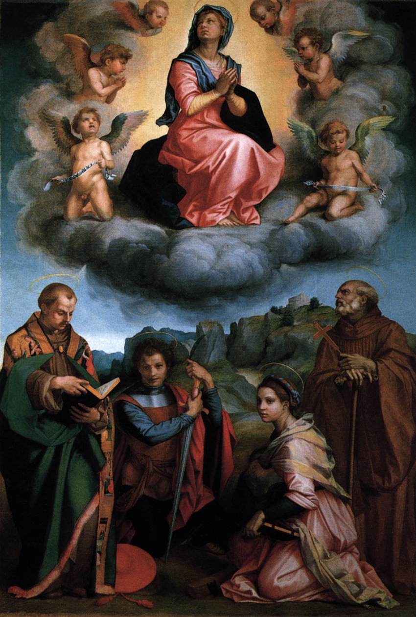 Vierge en gloire avec quatre saints (Andrea del Sarto) - Andrea del Sarto