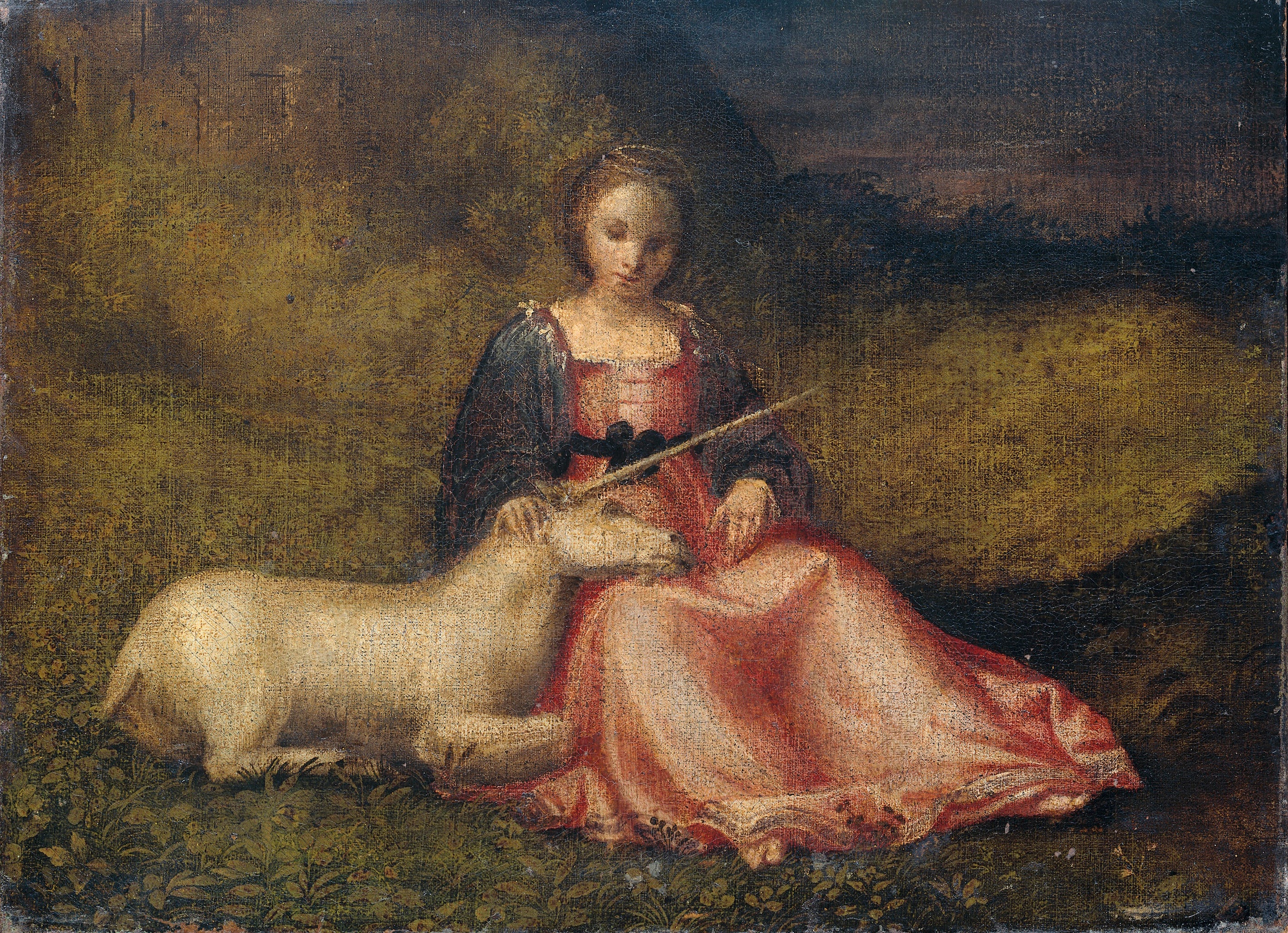 Jeune femme avec une licorne - Giorgione