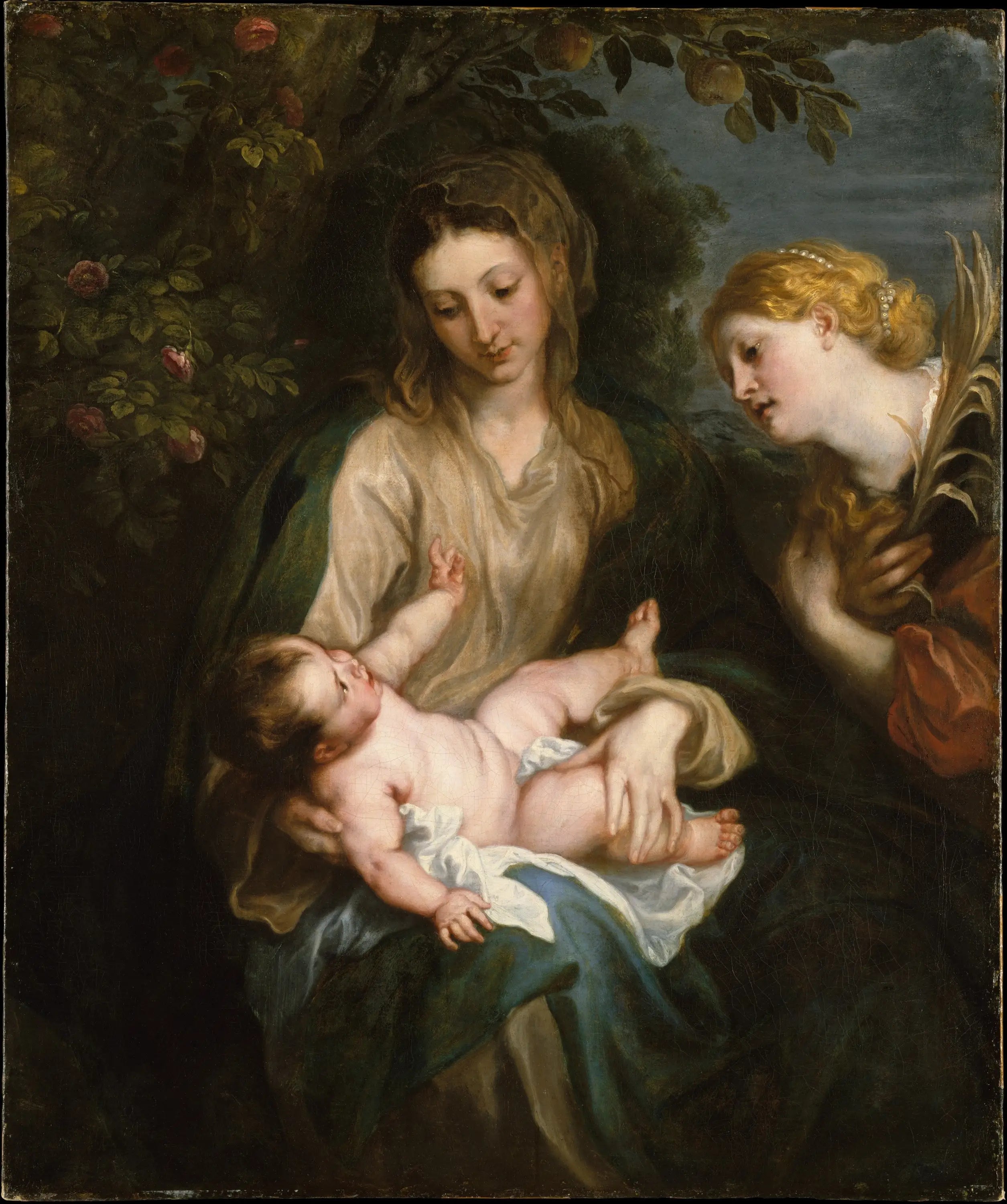 Vierge à l’Enfant avec sainte Catherine d’Alexandrie - Antoine van Dyck - Alpha Reproduction