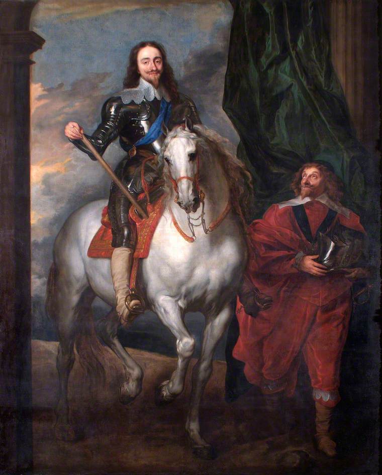 Charles Ier (1600-1649), à cheval avec Monsieur de Saint-Antoine - Antoine van Dyck
