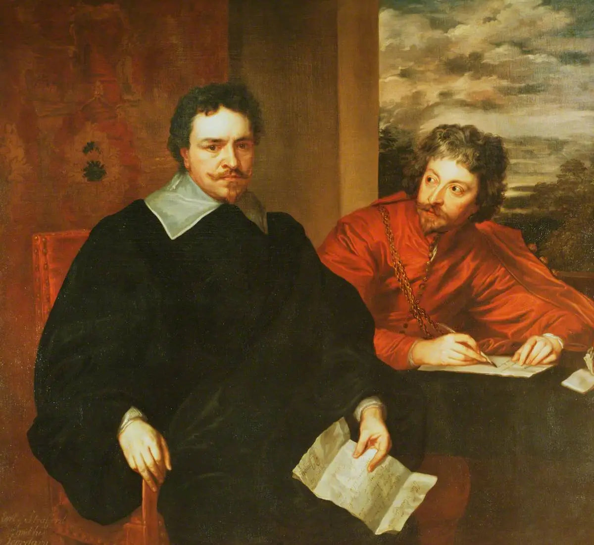 Thomas Wentworth (1594–1641) comte de Strafford et son secrétaire Philip Mainwaring - Antoine van Dyck - Alpha