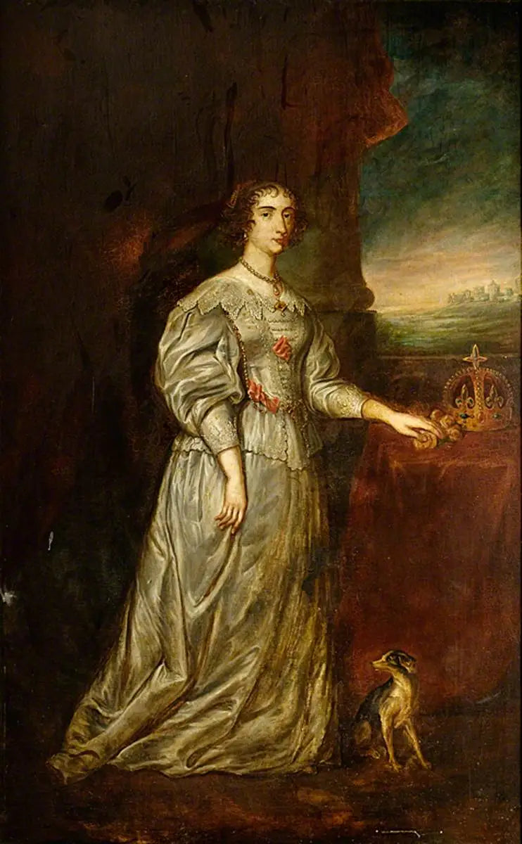 La reine Henriette Marie (1609–1669) - Antoine van Dyck - Alpha Reproduction