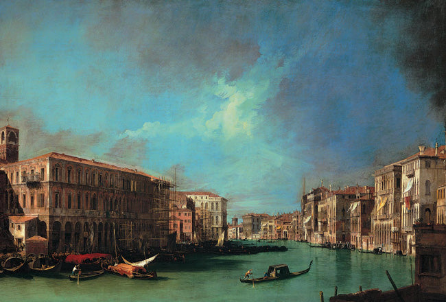 Le Grand Canal près du Rialto, vers le Nord - Canaletto