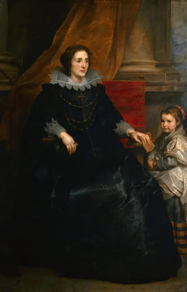 Portrait d’une dame de qualité et sa fille - Antoine van Dyck - Alpha Reproduction