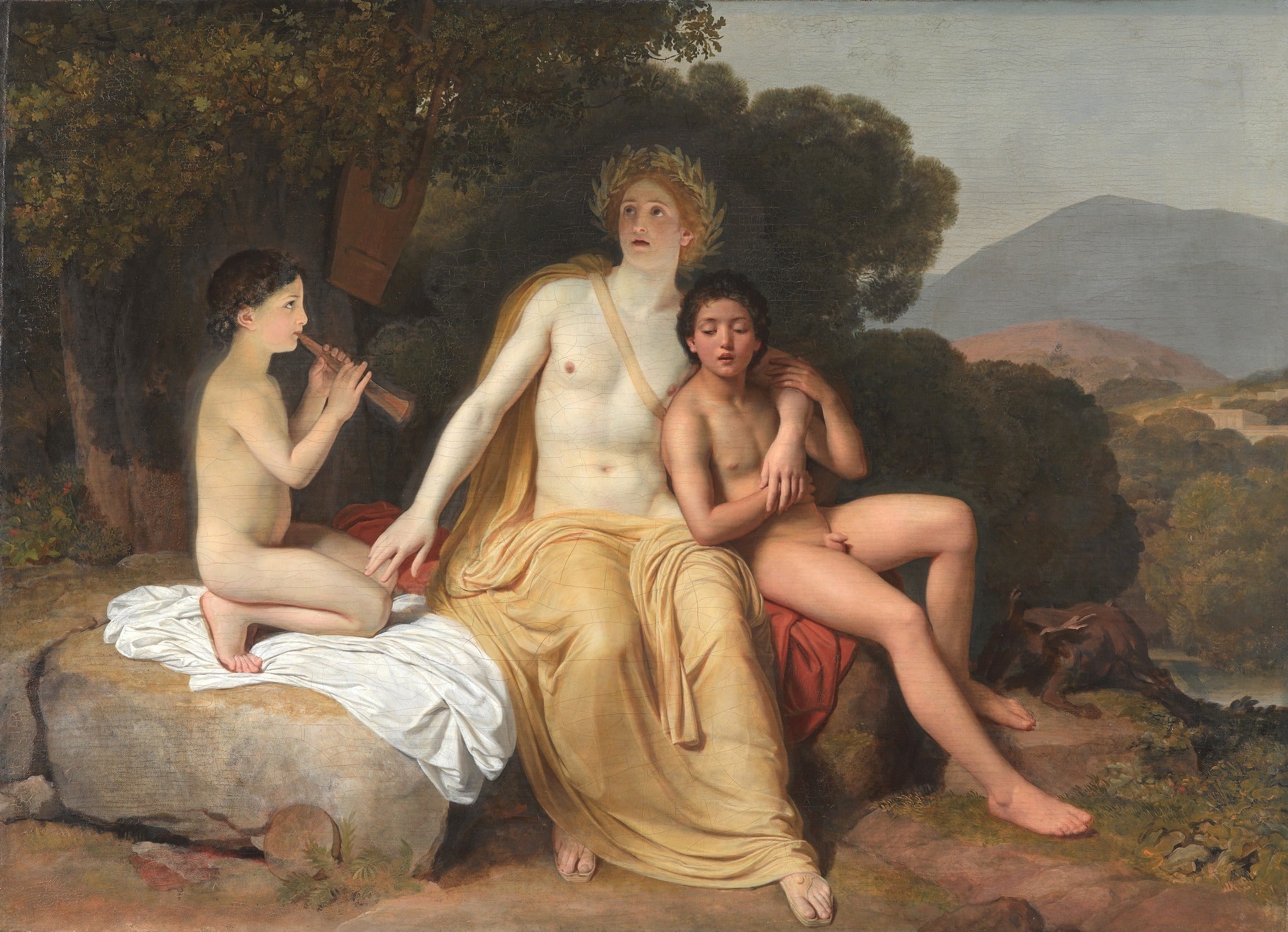 Apollon, Hyacinthe et Cyparisse faisant de la musique et chantant - Alexandre Ivanov