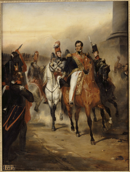 Le duc d'Orléans reçoit à la barrière du Trône le 1er régiment de hussards commandé par le duc de Chartres, 4 août 1830 - Ary Scheffer
