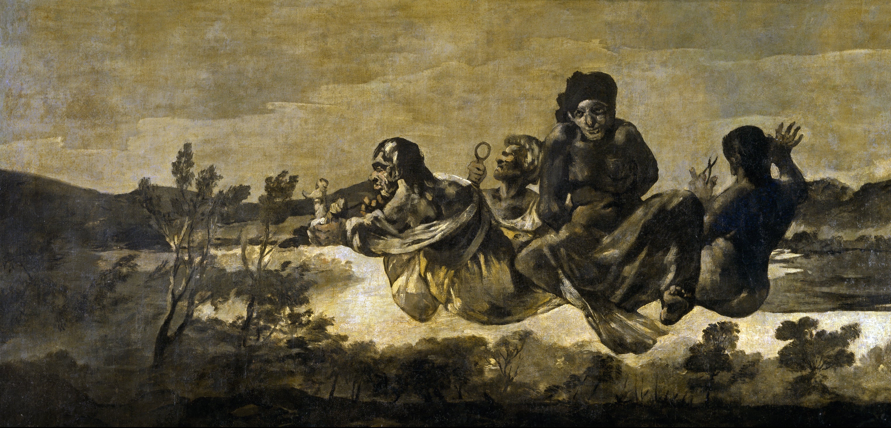 Reproduction du tableau « Les Parques - Francisco de Goya » par Alpha Reproduction en peinture à l’huile