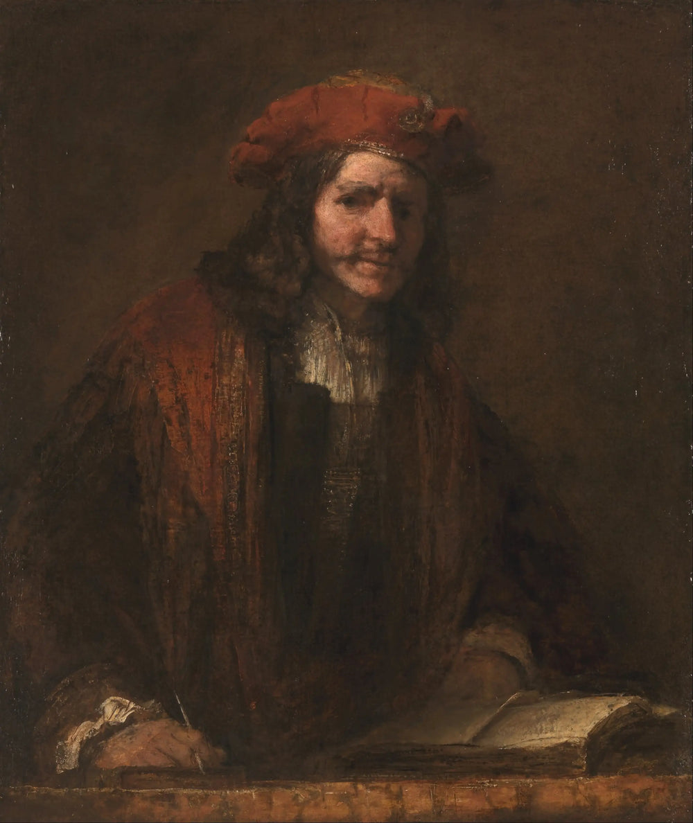 Reproduction du tableau « L'homme au bonnet rouge - Rembrandt » par Alpha Reproduction en peinture à l’huile
