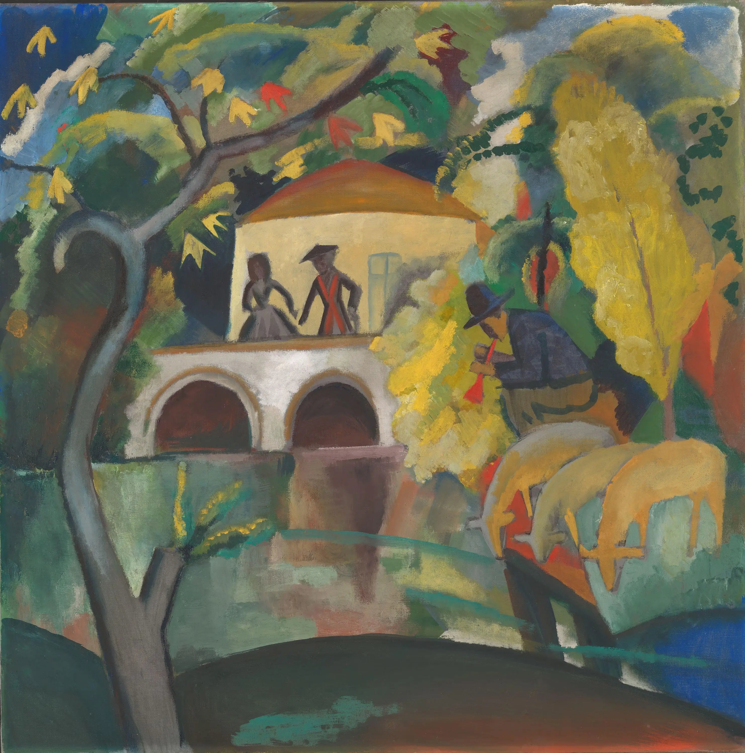 Reproduction du tableau « Rokoko - August Macke » par Alpha Reproduction en peinture à l’huile