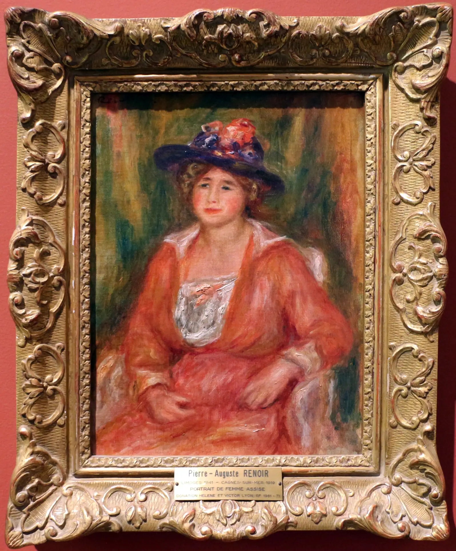 Reproduction du tableau « Portrait de femme assise - Pierre-Auguste Renoir » par Alpha Reproduction en peinture à l’huile