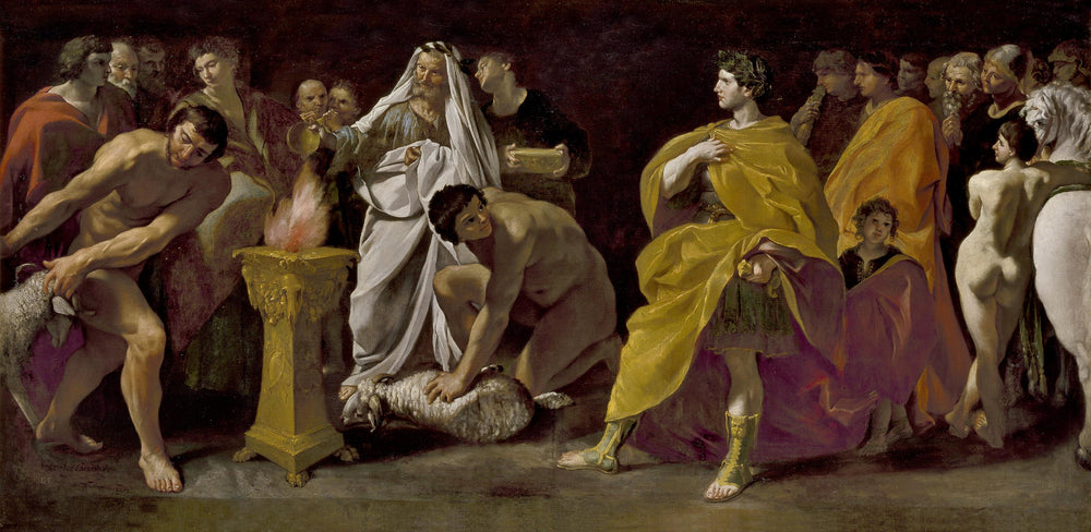 Un prêtre sacrifiant pour un empereur romain - Giovanni Lanfranco - Alpha Reproduction