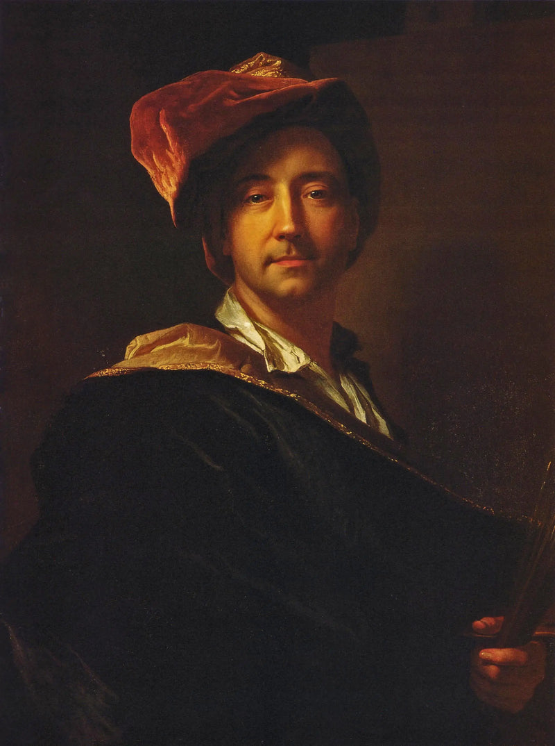 פורטרט עצמי עם Turban - Hyacinthe Rigaud
