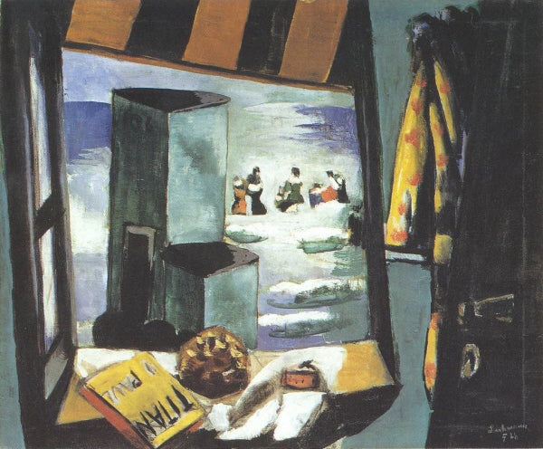 Badekabine (grün) (1928) - Max Beckmann