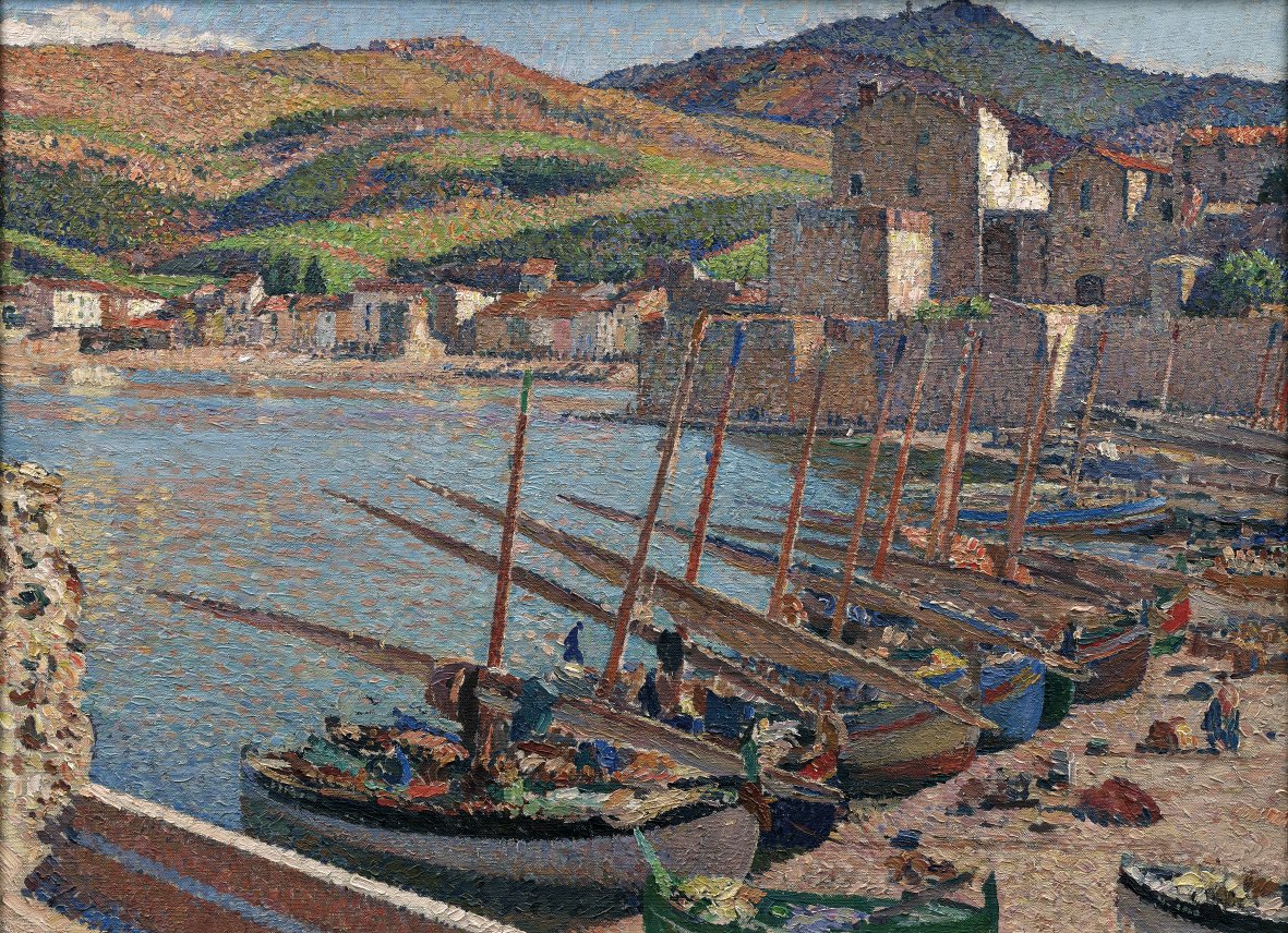 Barques à Collioure - Henri-Jean Guillaume Martin