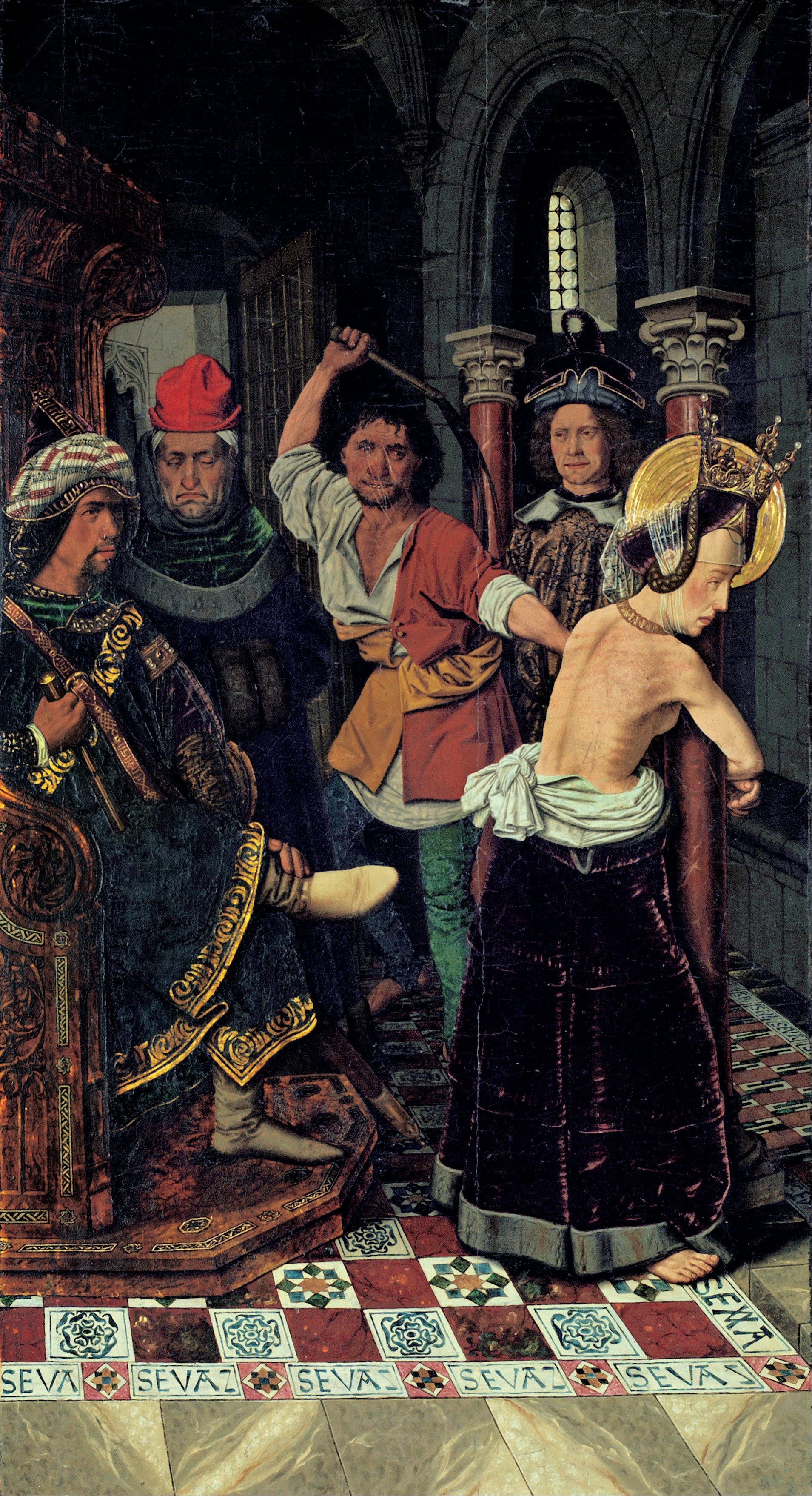 La flagellation de sainte Engracia - Bartolomé Bermejo