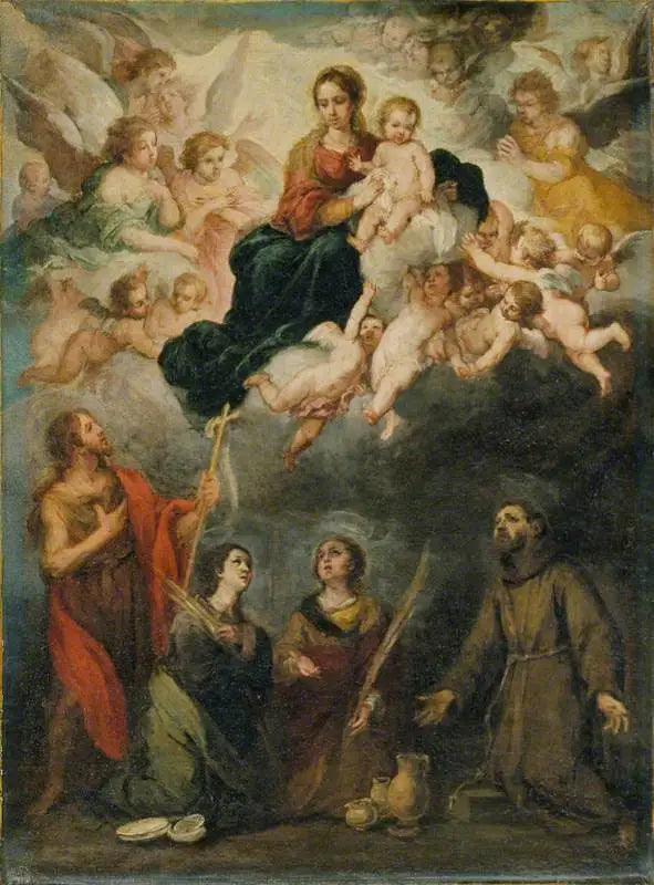 La Vierge à l’Enfant avec des saints - Bartolomé Esteban Murillo - Alpha Reproduction